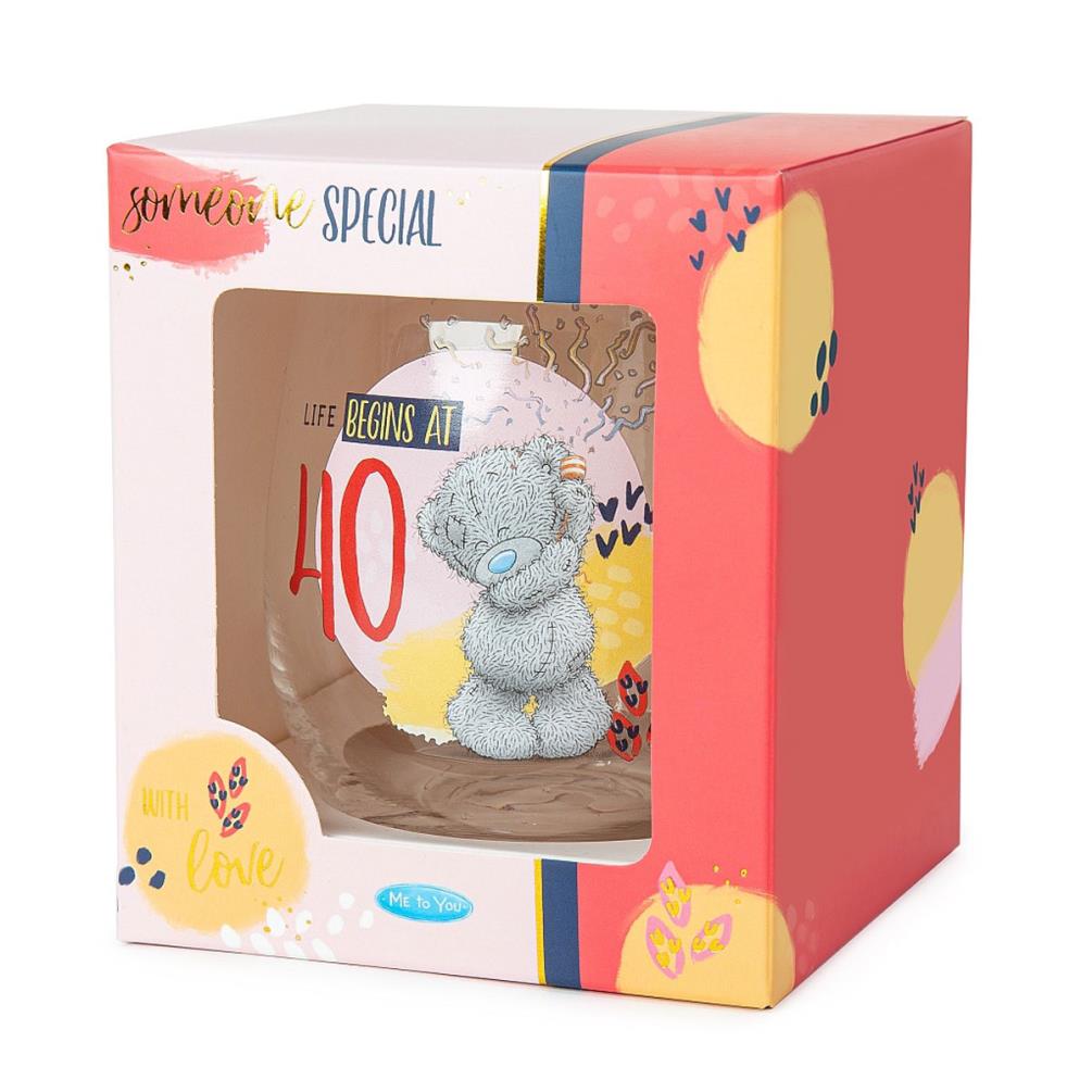 40th Birthday Me to You Bear Boxed Stemless Glass Extra Image 2